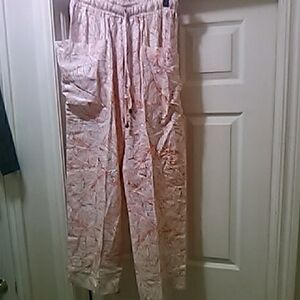 💲4⃣▶Orange Leaf Patterned Pants Summer Fun Loose & Comphy